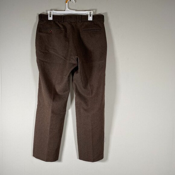 Vintage Levi's Action Slacks Dress Pants Men's 34 x 29 Mid Rise Brown Office USA - Picture 2 of 14